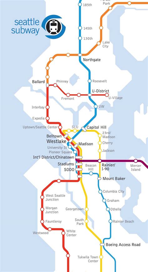 MAP Link Light Rail Seattle Map